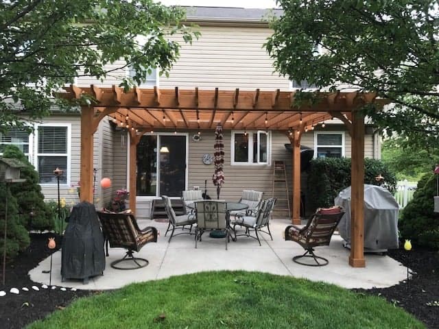 Pergolas over patio